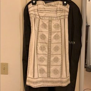 White House Black Mkt embellished strapless dress